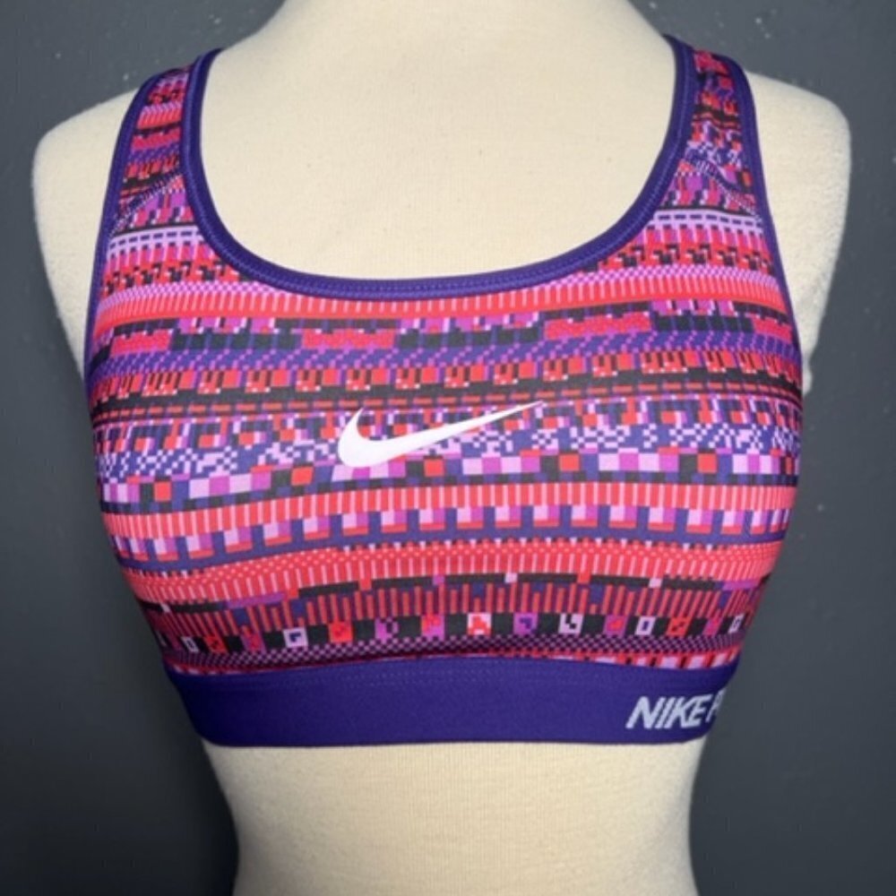 Womens Multi Colored Nike Pro Sports Bra Size S